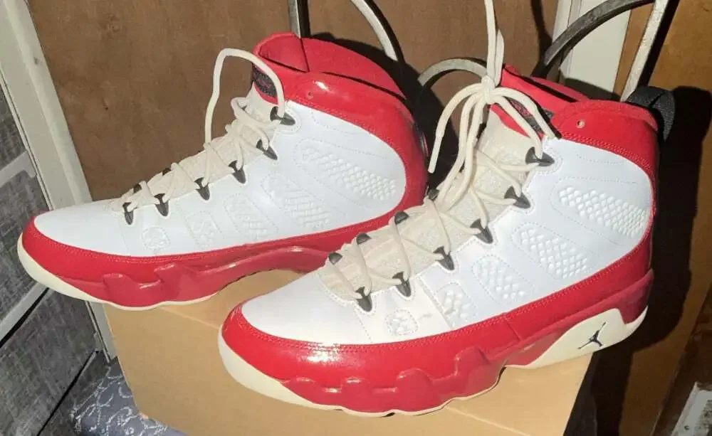 Air Jordan 9 Retro Gym Red White Sneakers